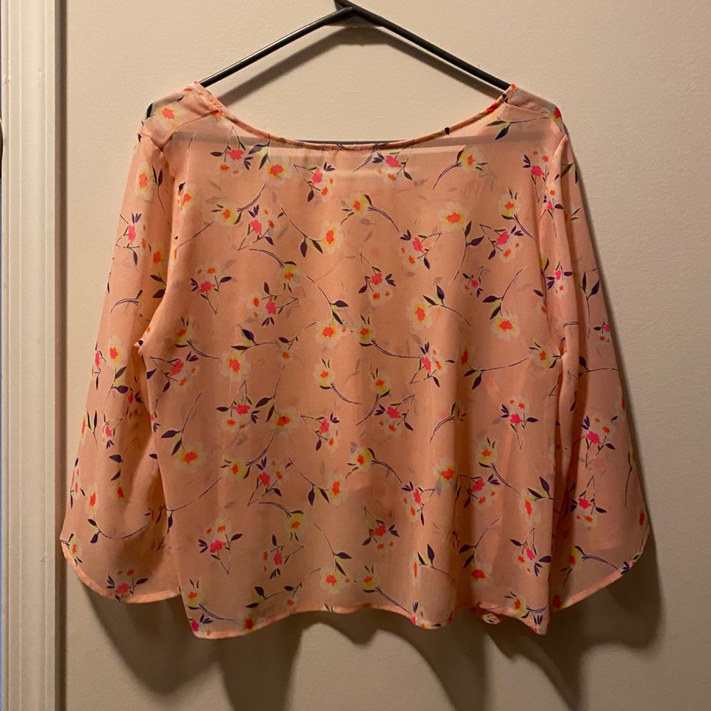 Sheer floral print crop top by Lush
